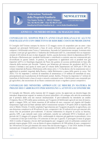 05.Newsletter 26 Maggio 2026
